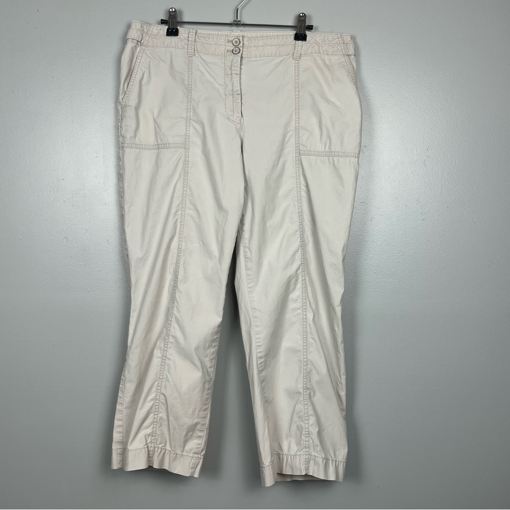 Talbots Signature khaki lightweight cotton blend pants, size 12.